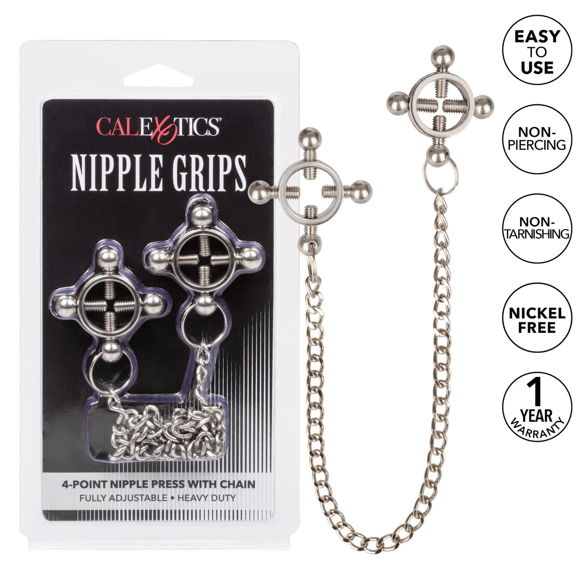 Nipple Grips 4-Point Nipple Press With Chain CalExotics