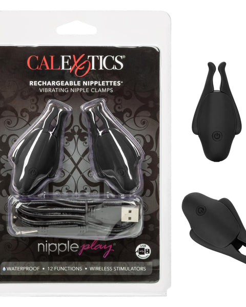 Nipple Play Rechargeable Nipplettes - Black CalExotics