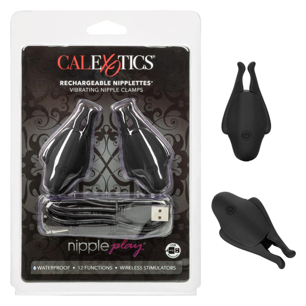 Nipple Play Rechargeable Nipplettes - Black CalExotics