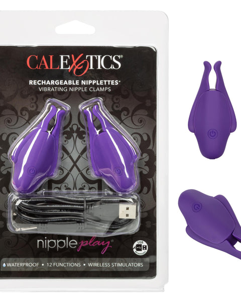 Nipple Play Rechargeable Nipplettes - Purple CalExotics