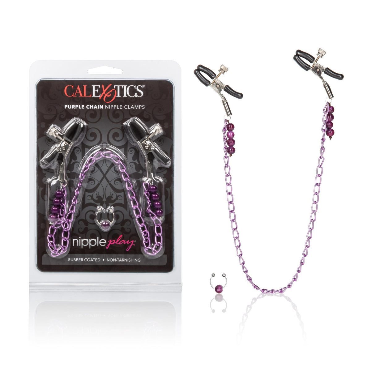 Purple Chain Nipple Clamps CalExotics