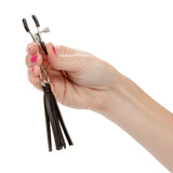 Nipple Play Playful Tassels Nipple Clamps - Black CalExotics