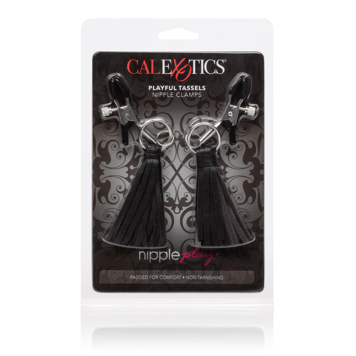 Nipple Play Playful Tassels Nipple Clamps - Black CalExotics