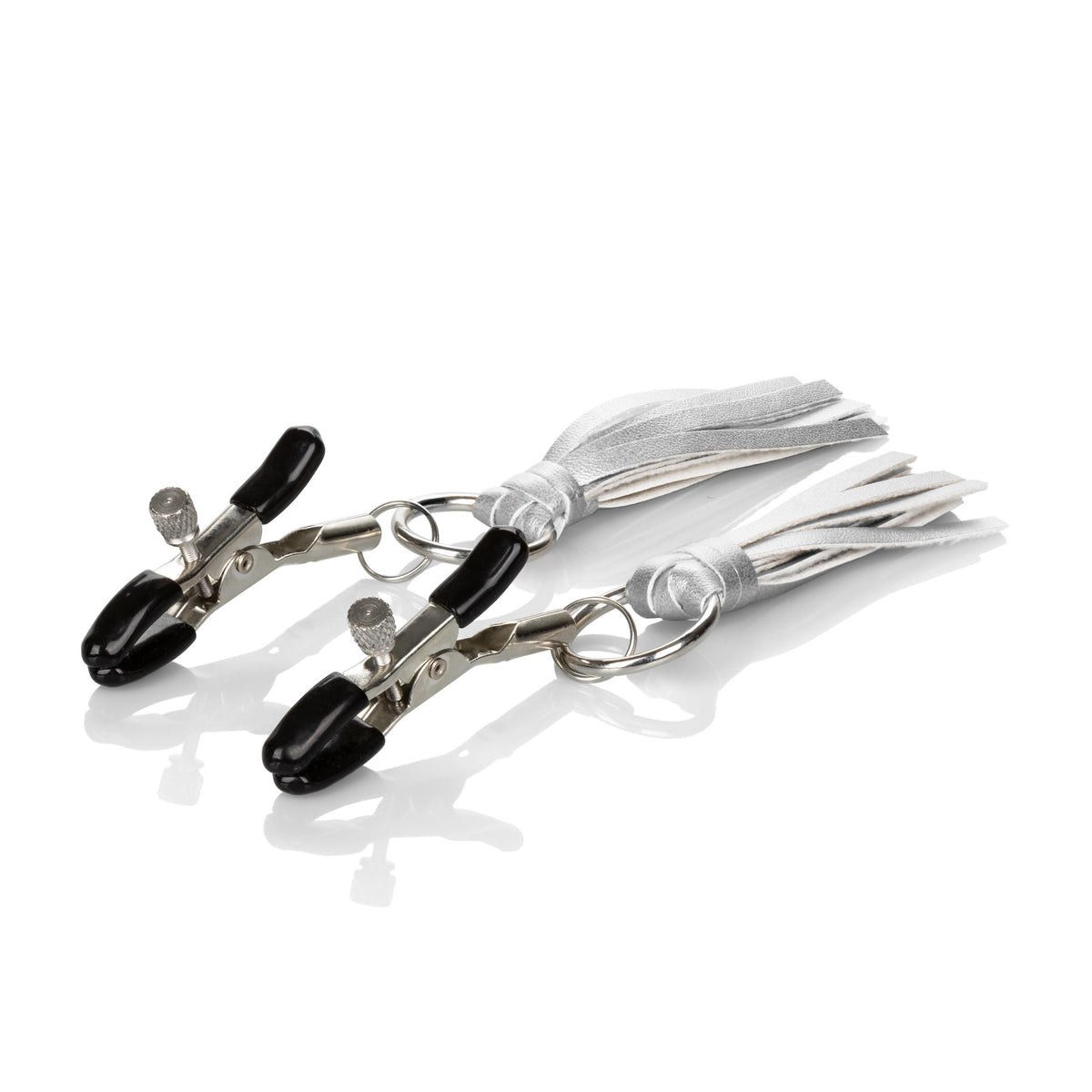 Nipple Play Playful Tassels Nipple Clamps -  Silver CalExotics