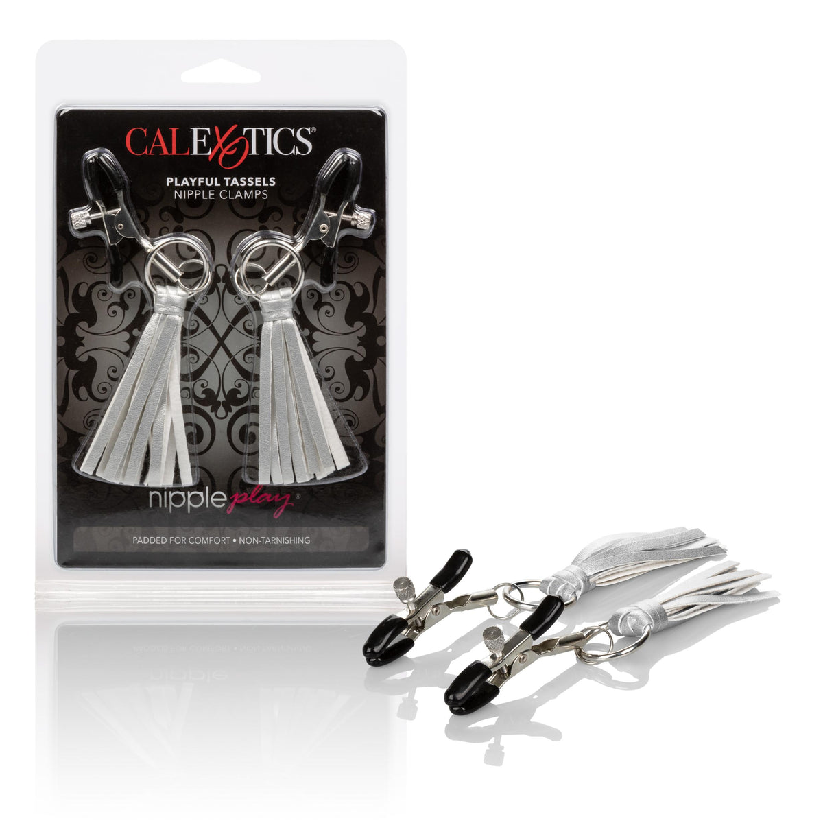 Nipple Play Playful Tassels Nipple Clamps -  Silver CalExotics