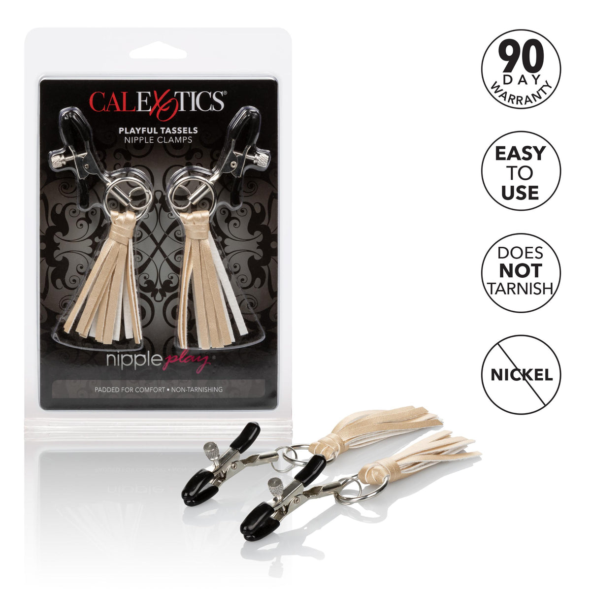 Nipple Play Playful Tassels Nipple Clamps - Gold CalExotics