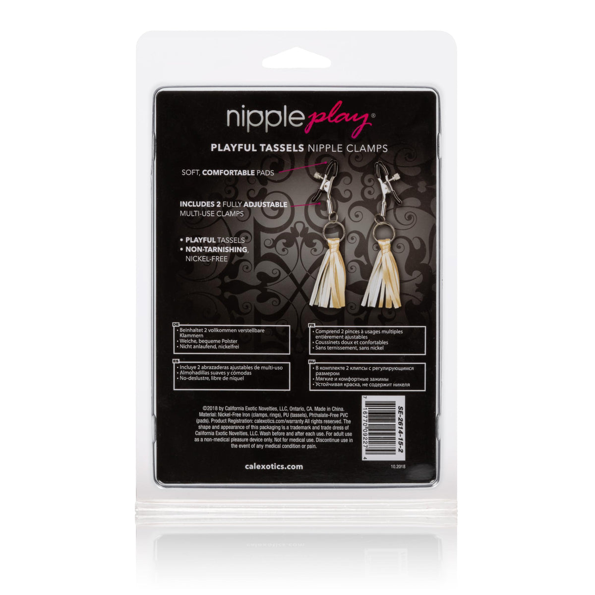 Nipple Play Playful Tassels Nipple Clamps - Gold CalExotics