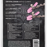 Nipple Play Crystal Chain Nipple Clamps - Pink CalExotics