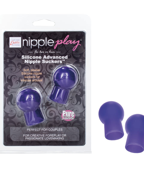 Nipple Play Silicone Advanced Nipple Suckers -  Purple CalExotics