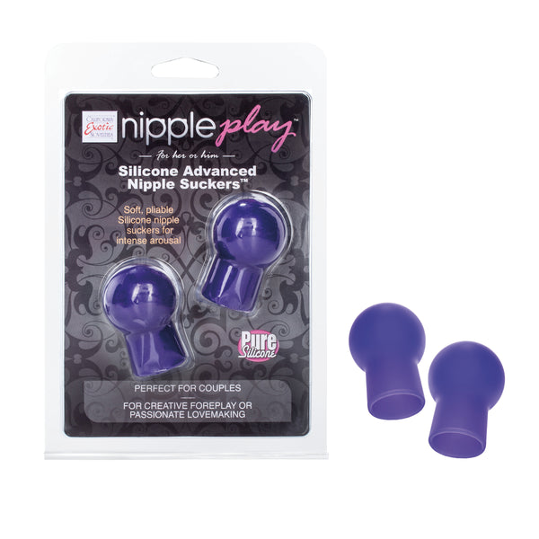 Nipple Play Silicone Advanced Nipple Suckers -  Purple CalExotics