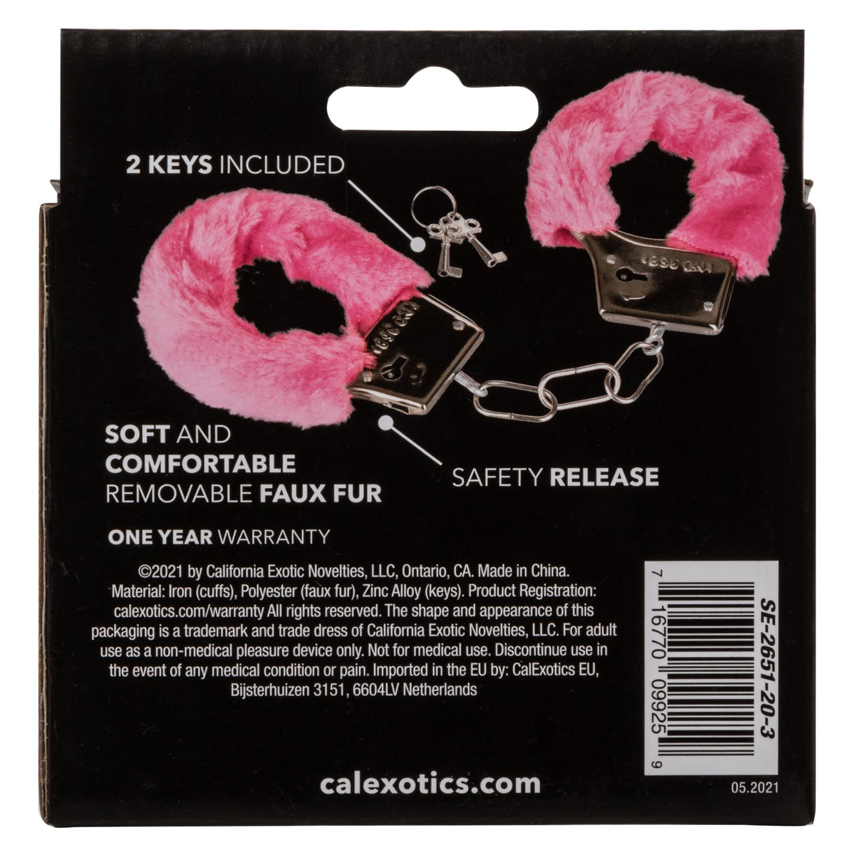 Playful Furry Cuffs - Pink CalExotics