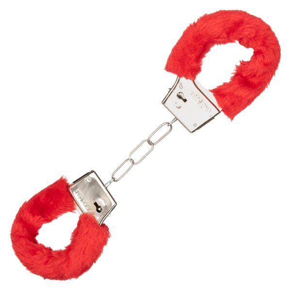 Playful Furry Cuffs - Red CalExotics