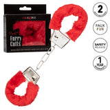 Playful Furry Cuffs - Red CalExotics