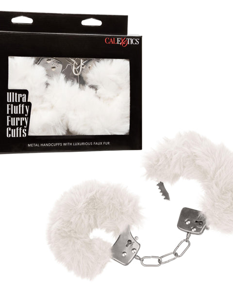 Ultra Fluffy Furry Cuffs - White CalExotics