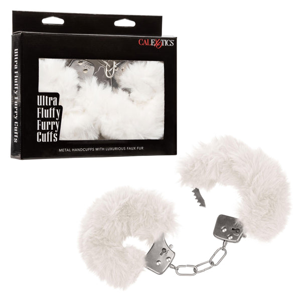 Ultra Fluffy Furry Cuffs - White CalExotics