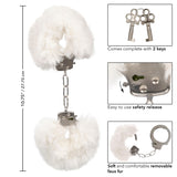 Ultra Fluffy Furry Cuffs - White CalExotics