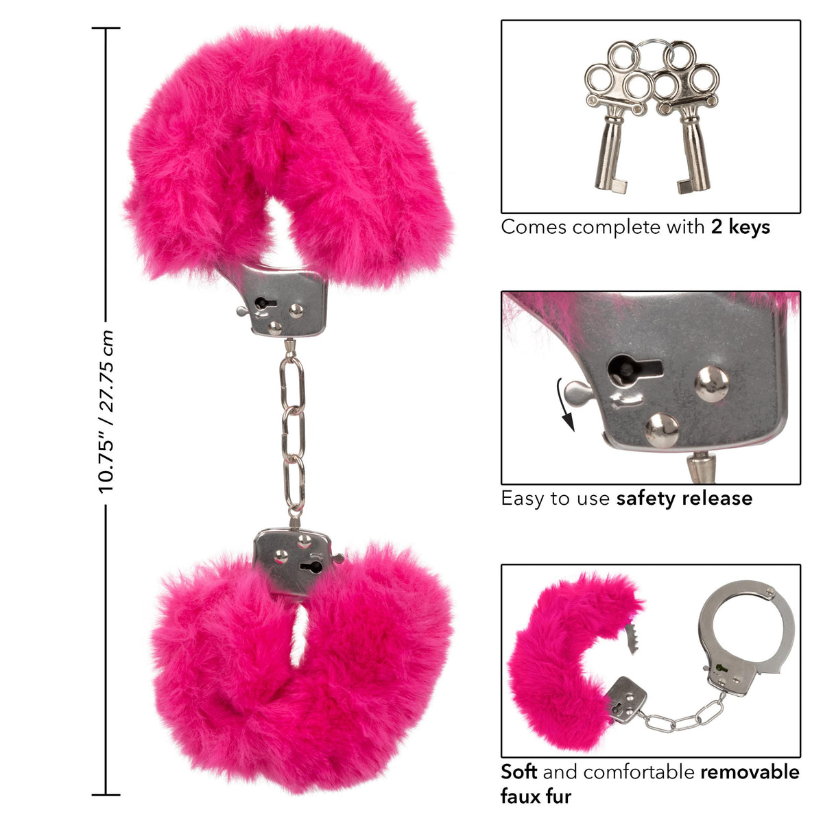 Ultra Fluffy Furry Cuffs - Pink CalExotics