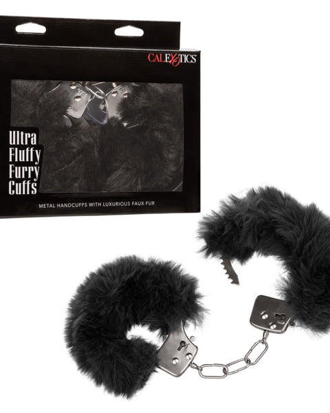 Ultra Fluffy Furry Cuffs - Black CalExotics