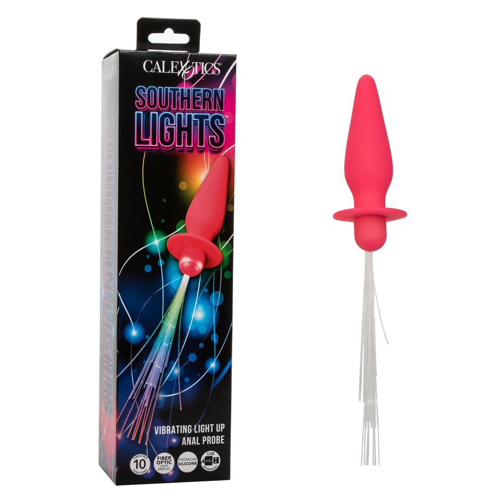 Southern Lights - Vibrating Light Up Anal Probe -  Pink CalExotics