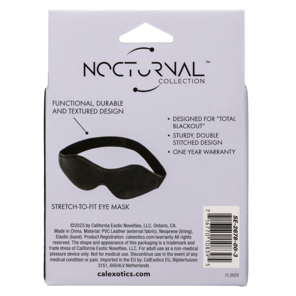 Nocturnal Collection Eye Mask - Black CalExotics