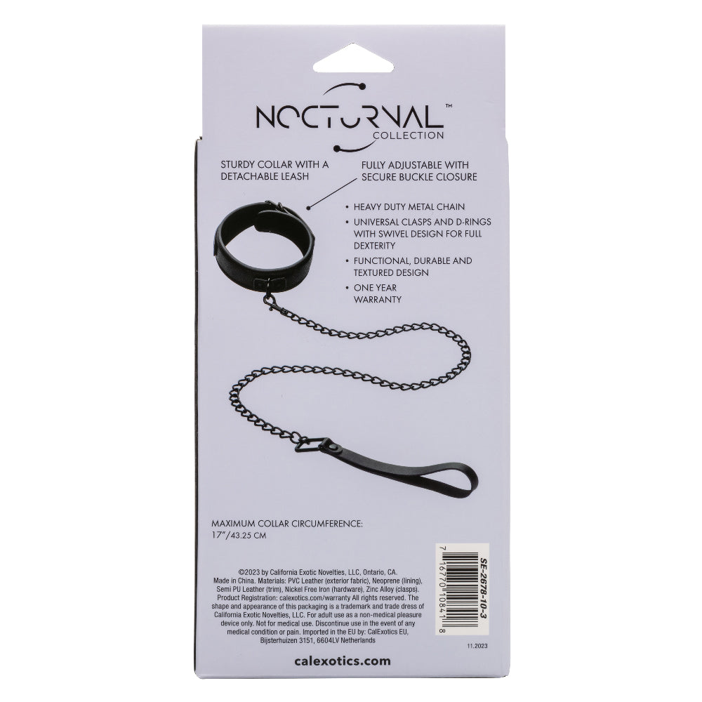 Nocturnal Collection  Collar and Leash - Black CalExotics