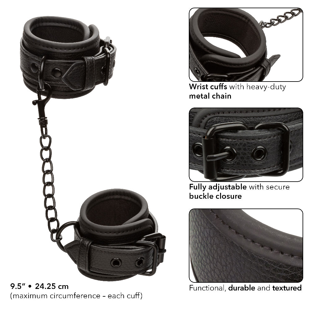 Nocturnal Collection Wrist Cuffs - Black CalExotics