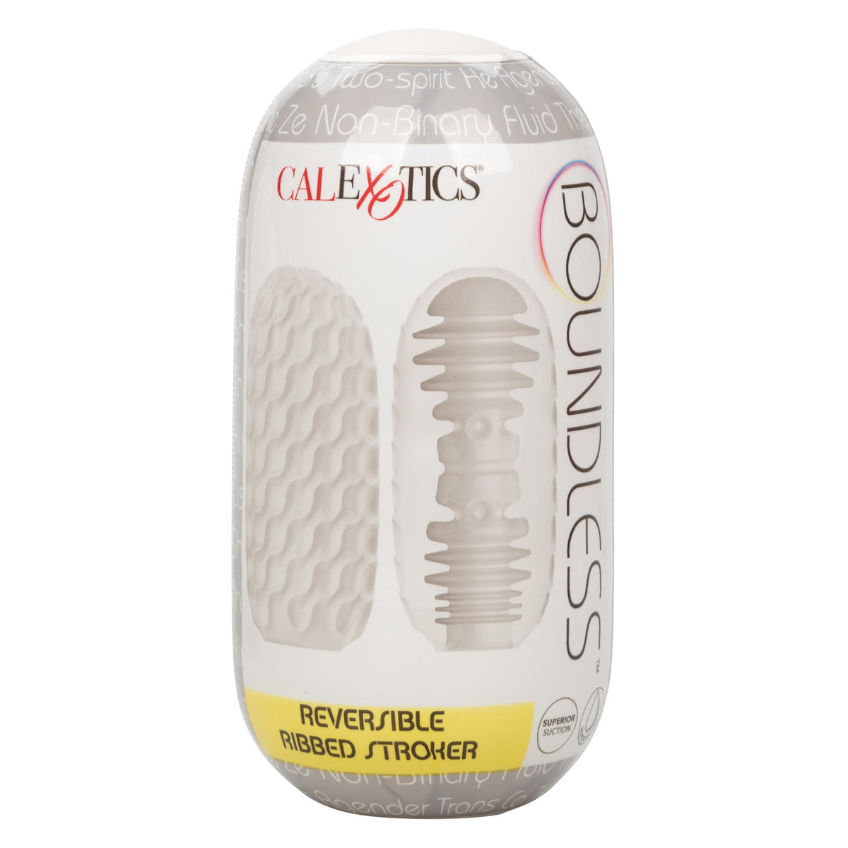 Boundless Reversible Ribbed Stroker - Clear CalExotics