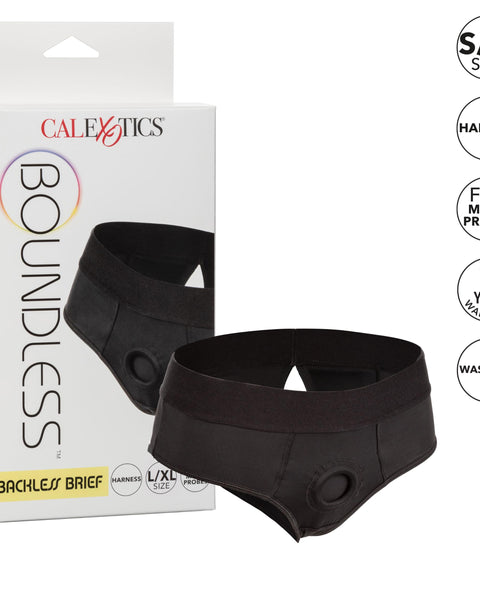 Boundless Backless Brief - S/m - Black CalExotics