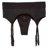 Boundless Thong With Garter - S/m - Black CalExotics