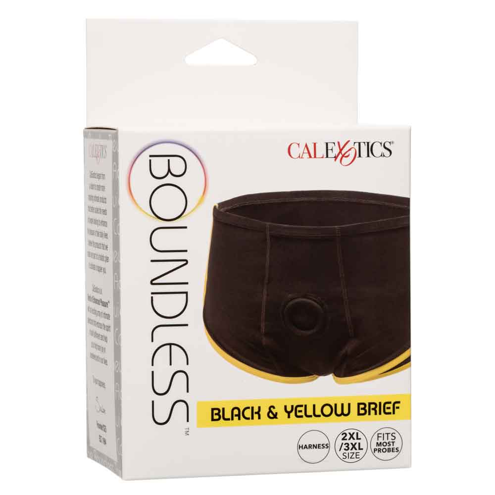 Boundless Black and Yellow Brief - 2x/3x - Black/ Yellow CalExotics