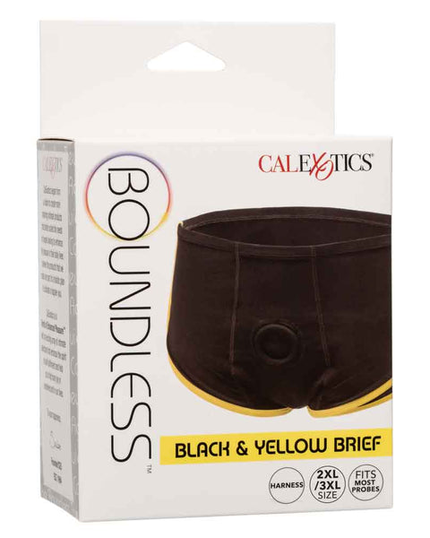 Boundless Black and Yellow Brief - 2x/3x - Black/ Yellow CalExotics