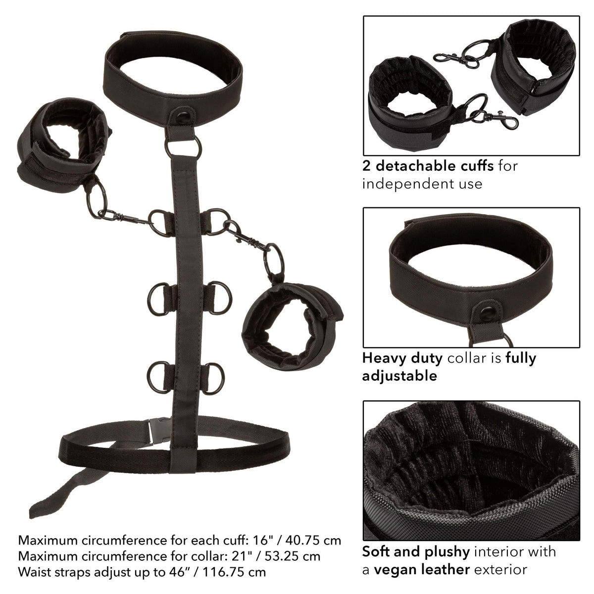 Boundless Collar Body Restraint - Black CalExotics