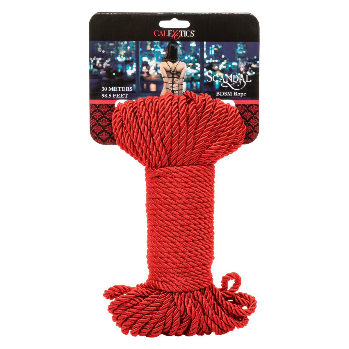 Scandal BDSM Rope 98.5ft/ 30m - Red CalExotics