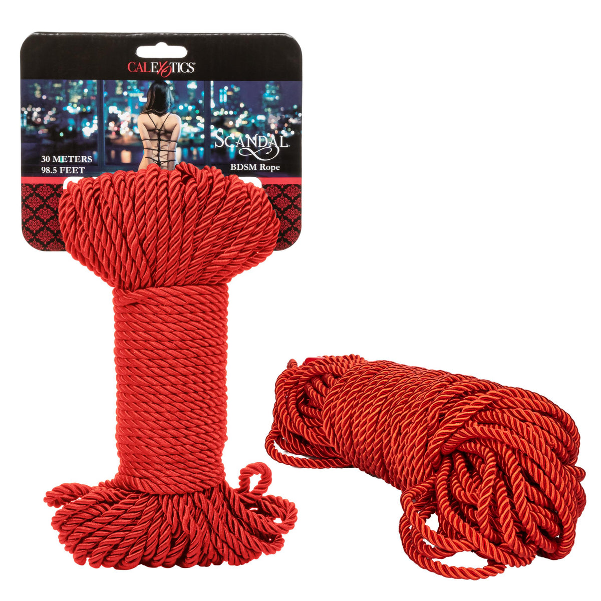 Scandal BDSM Rope 98.5ft/ 30m - Red CalExotics