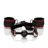 Scandal Breathable Ball Gag With Cuffs CalExotics