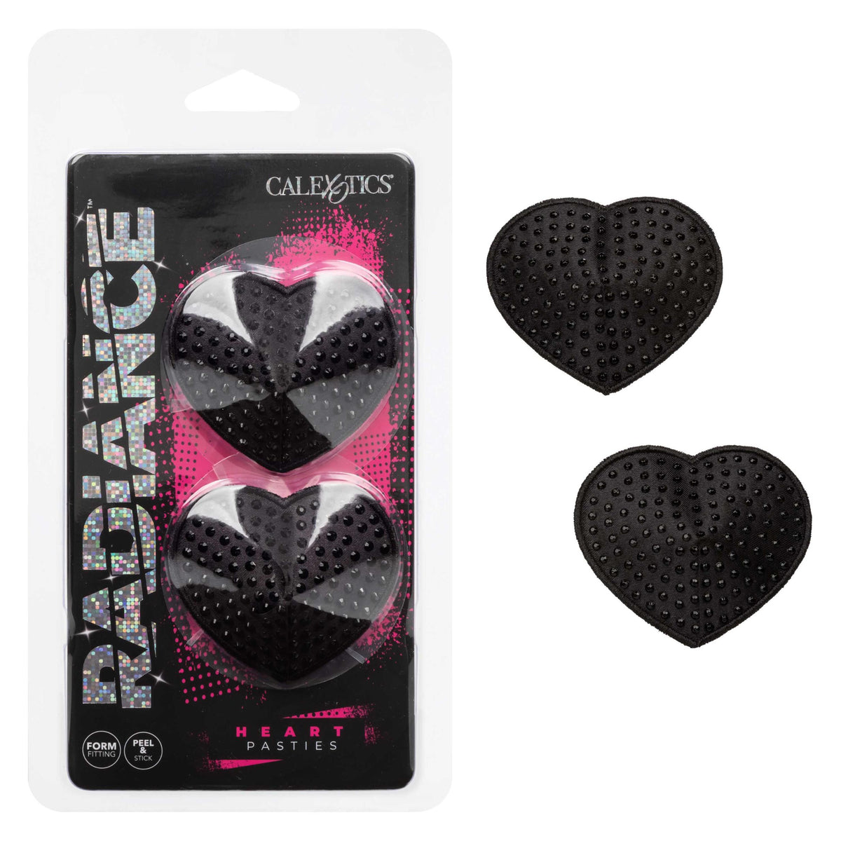 Radiance Heart Pasties - Black CalExotics