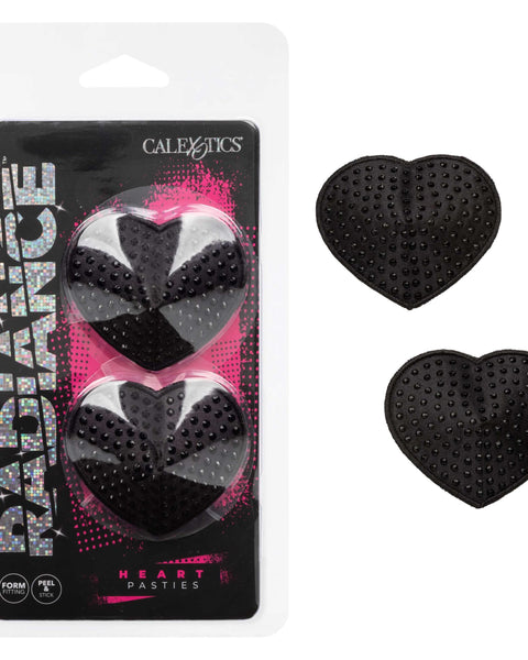 Radiance Heart Pasties - Black CalExotics