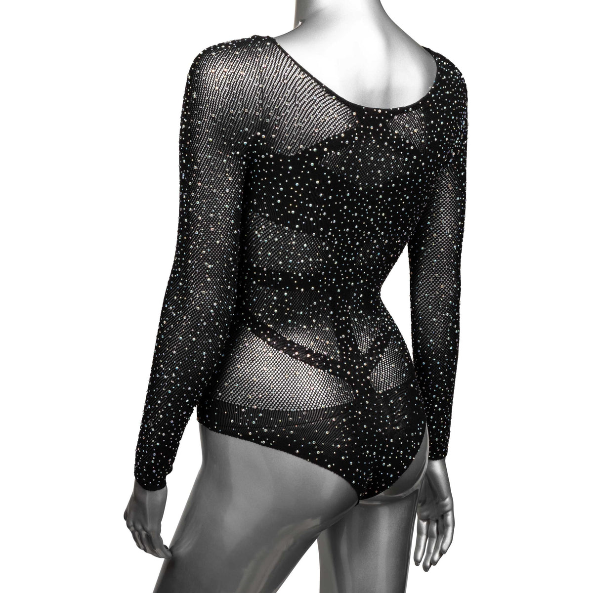 Radiance Long Sleeve Body Suit - Queen - Black CalExotics