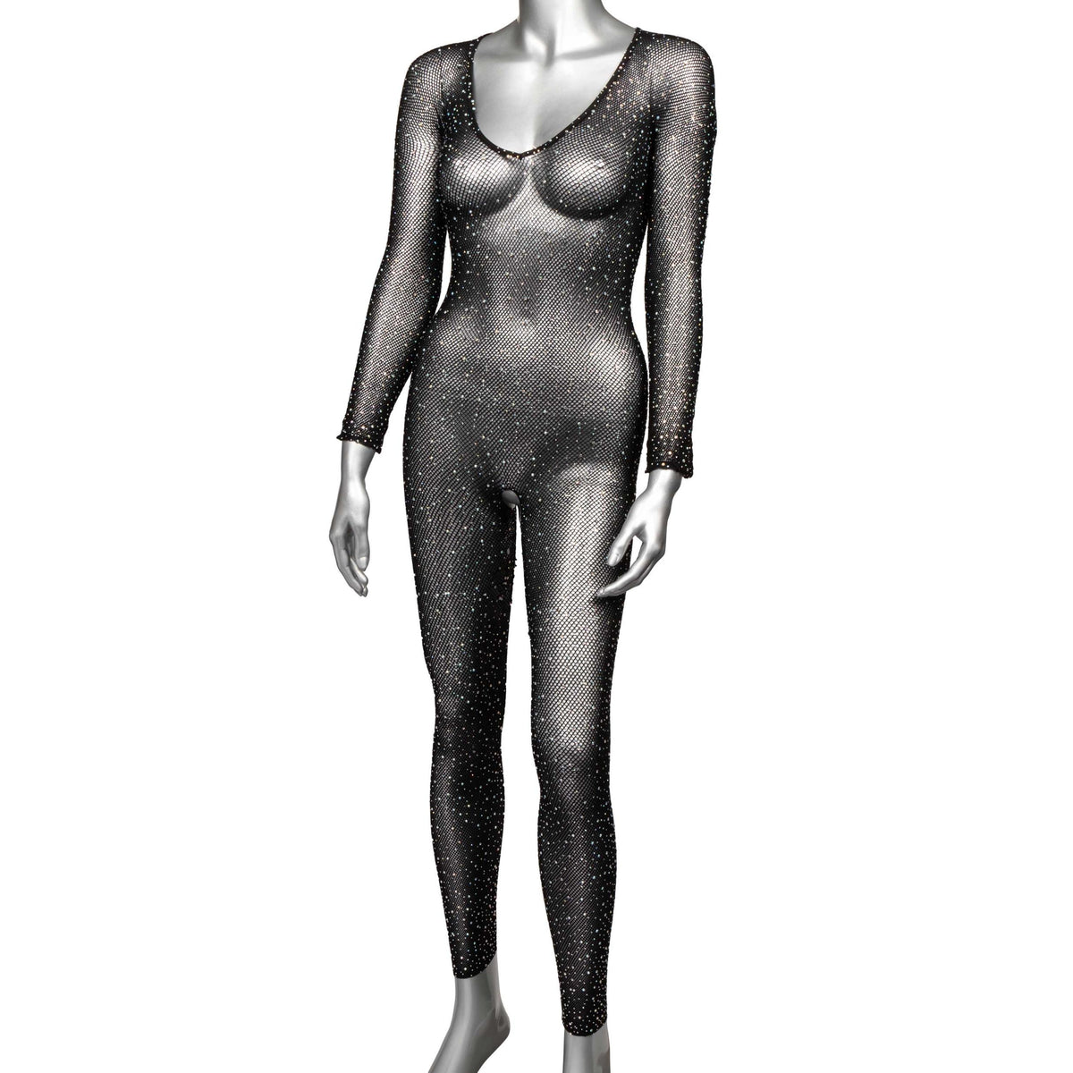 Radiance Crotchless Full Body Suit - One Size -  Black CalExotics