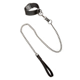 Euphoria Collection Collar With Chain Leash -  Black CalExotics