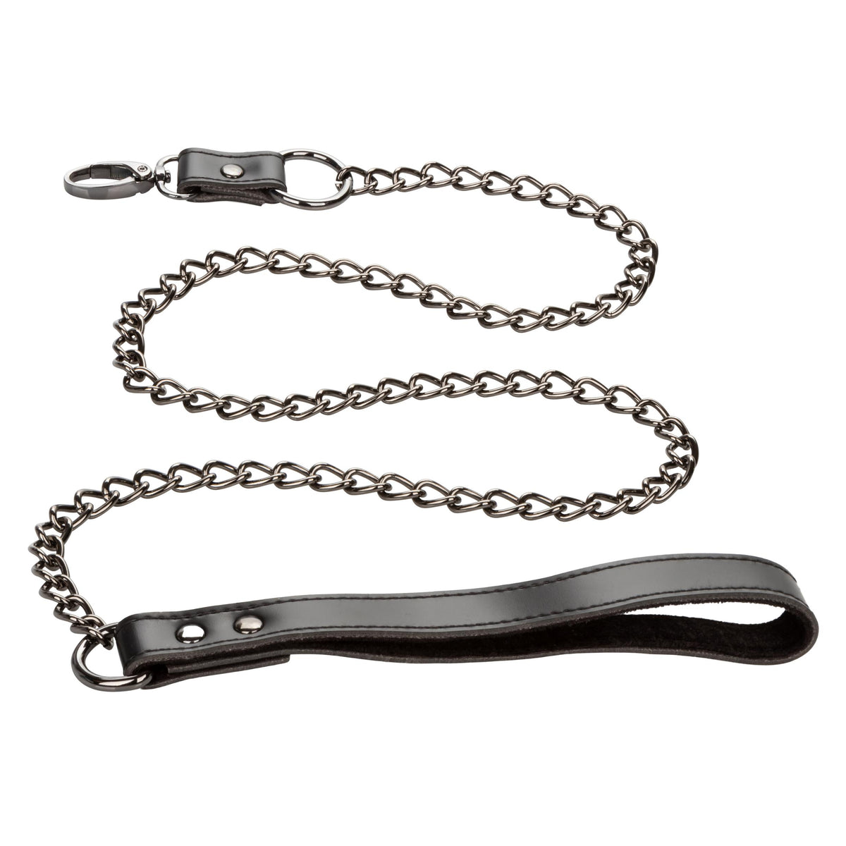 Euphoria Collection Collar With Chain Leash -  Black CalExotics