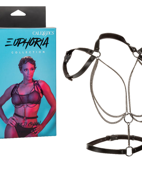 Euphoria Collection Multi Chain Halter - Black CalExotics