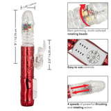 Naughty Bits Cumball Machine Thrusting Jack  Rabbit Vibrator - Red CalExotics