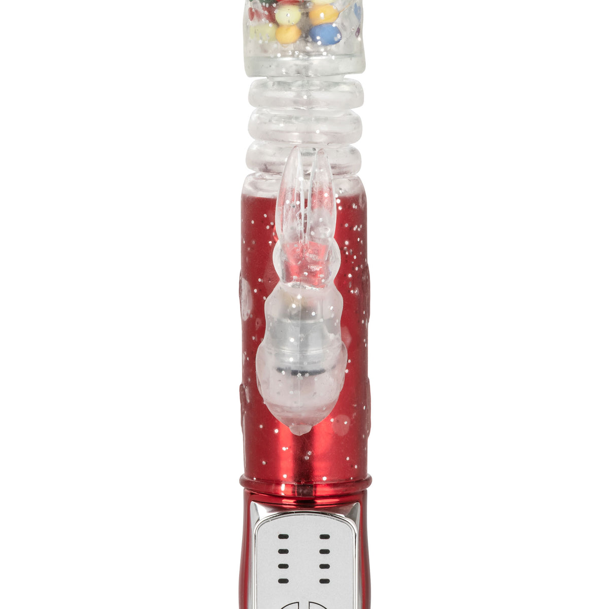 Naughty Bits Cumball Machine Thrusting Jack  Rabbit Vibrator - Red CalExotics