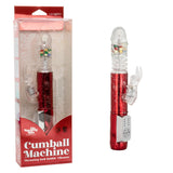 Naughty Bits Cumball Machine Thrusting Jack  Rabbit Vibrator - Red CalExotics