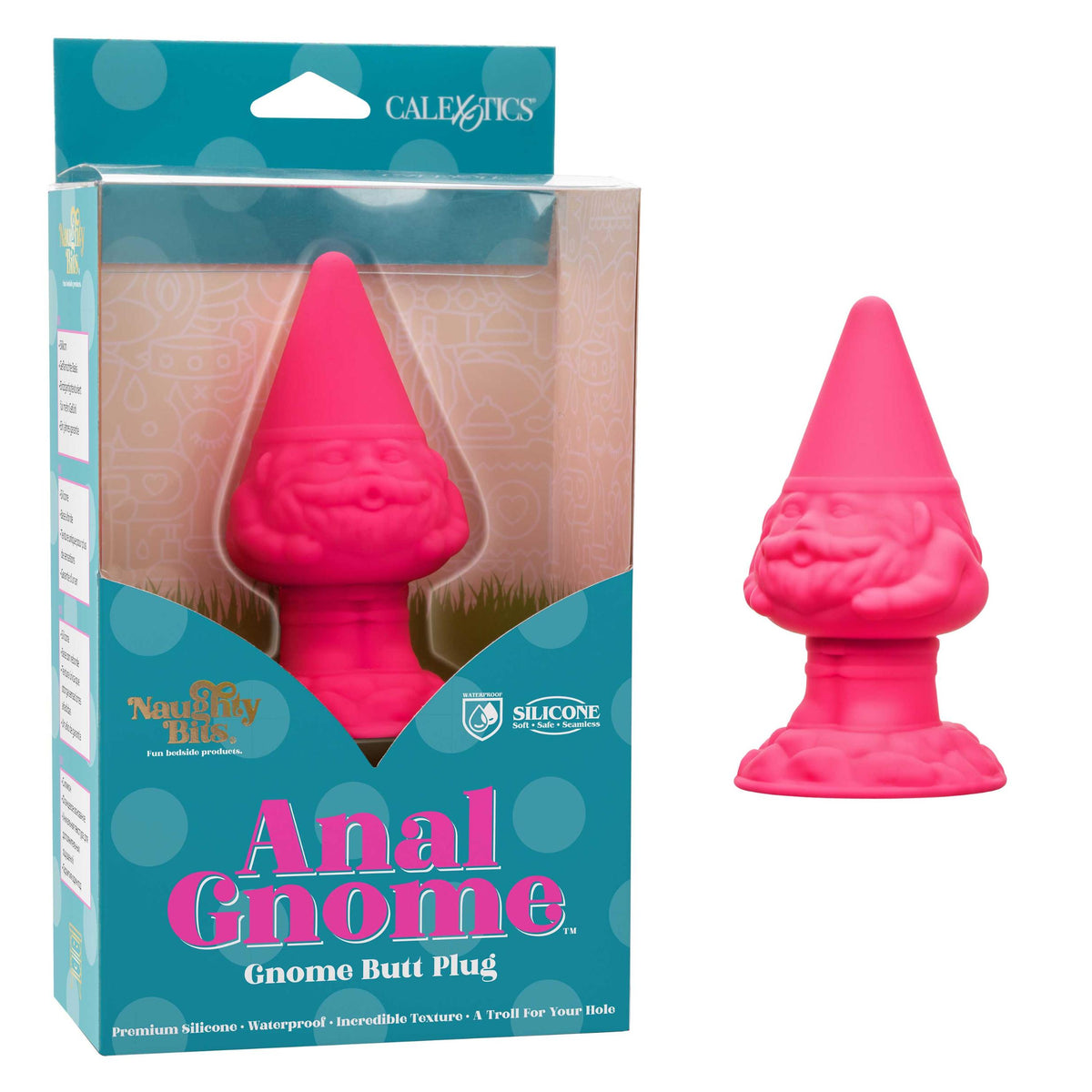 Naughty Bits Anal Gnome Gnome Butt Plug - Pink CalExotics