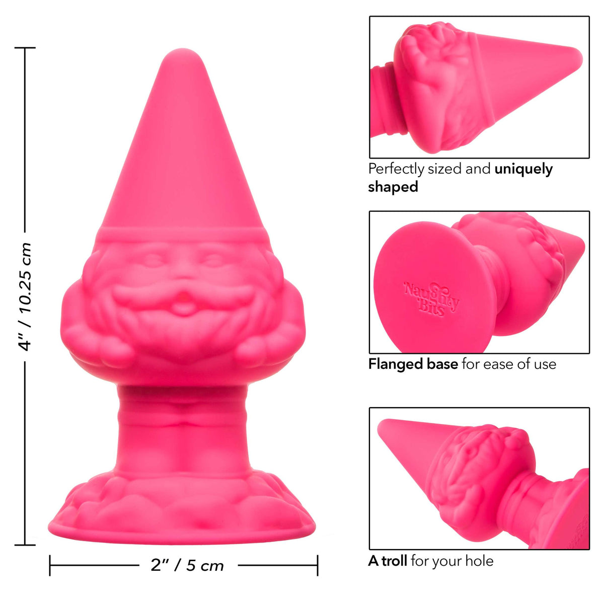 Naughty Bits Anal Gnome Gnome Butt Plug - Pink CalExotics