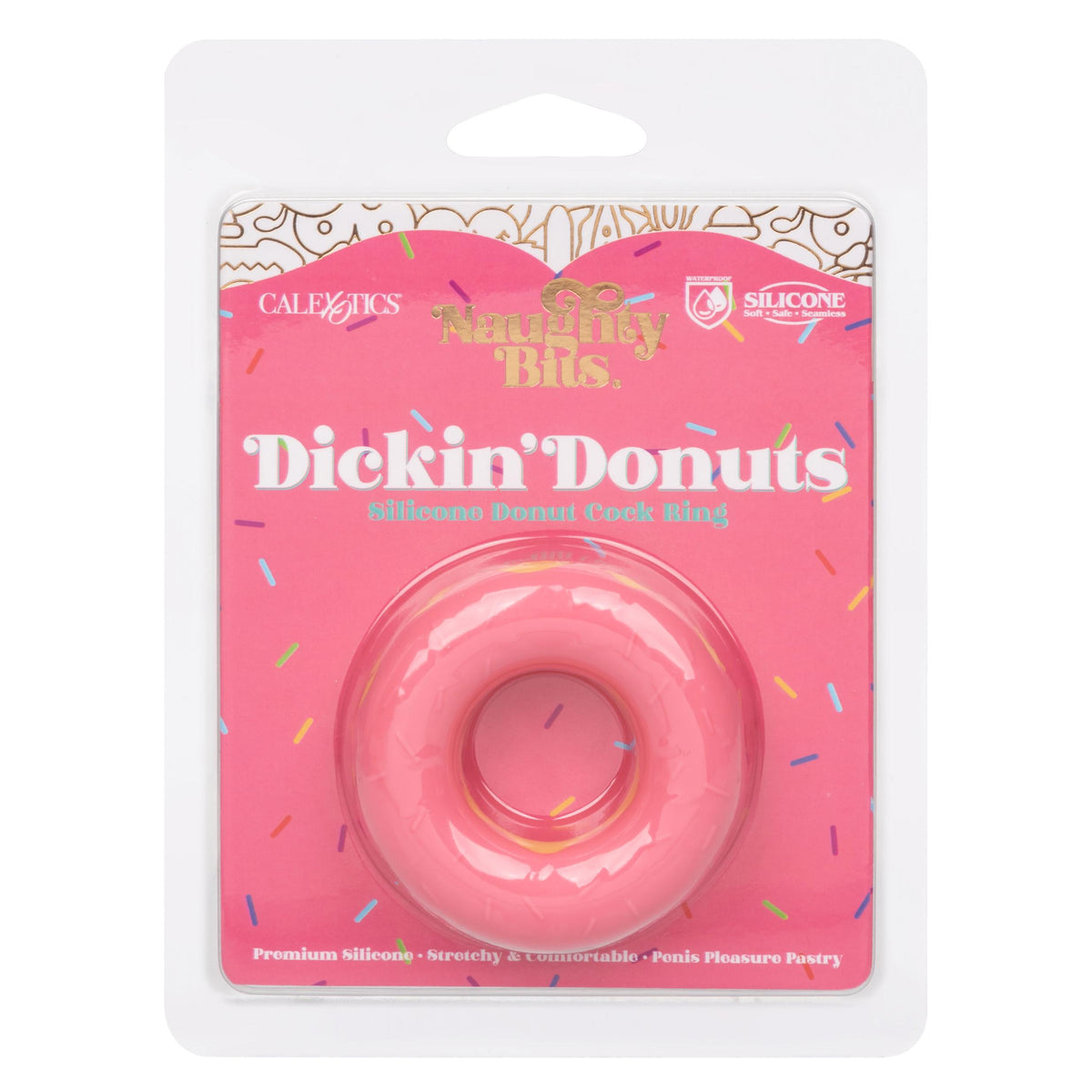 Naughty Bits Dickin Donuts Silicone Donut Cock  Ring - Pink CalExotics