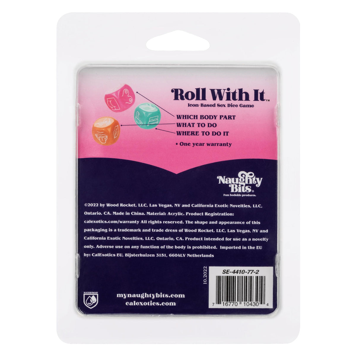 Naughty Bits Roll With It Icon - Based Sex Dice  Game CalExotics