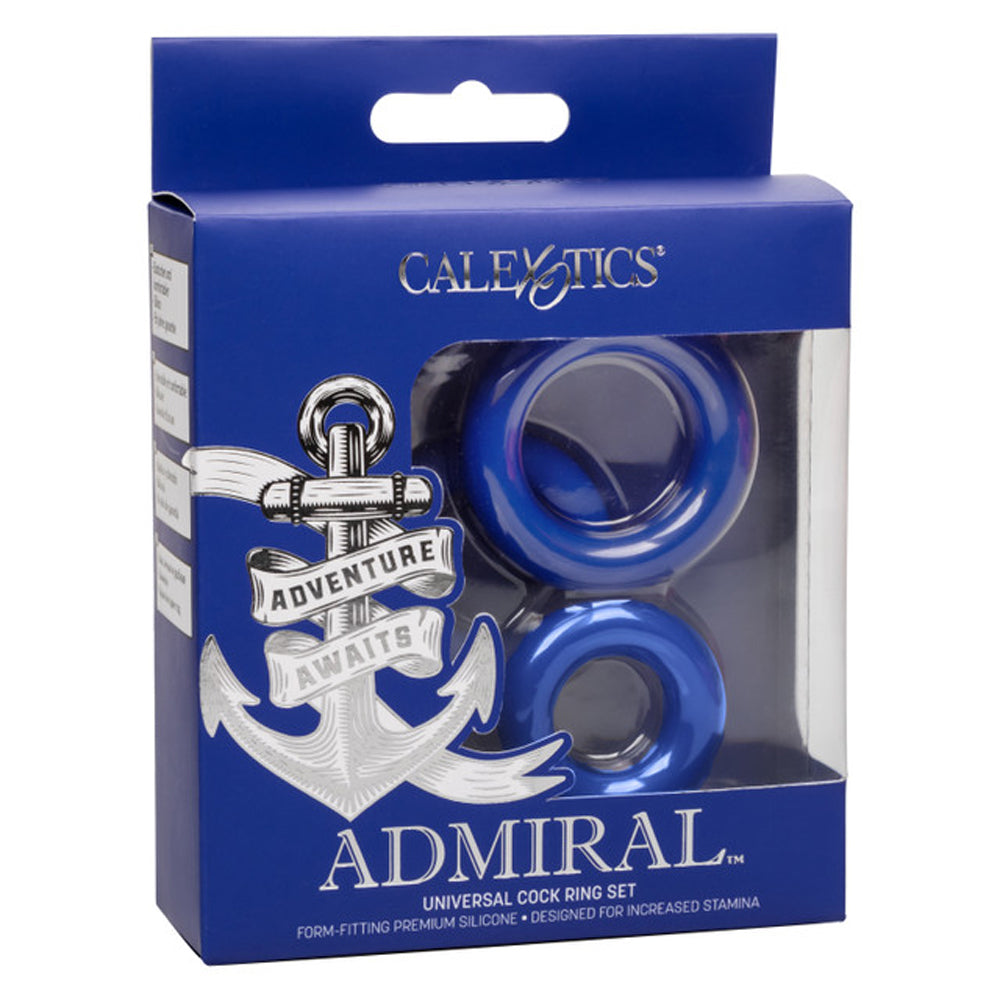 Admiral Universal Cock Ring Set - Blue CalExotics